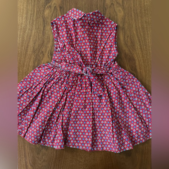 Vintage Sears Baby Girl Set – Red Floral Romper Dress & Matching Sweater Size 1T - Picture 4 of 9